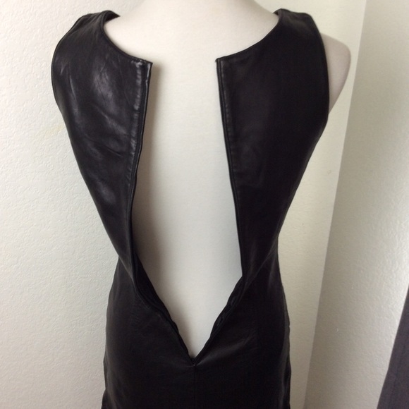 Soft Leather Sleeveless Back Dress - Picture 8 of 9